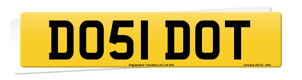 Registration number DO51 DOT